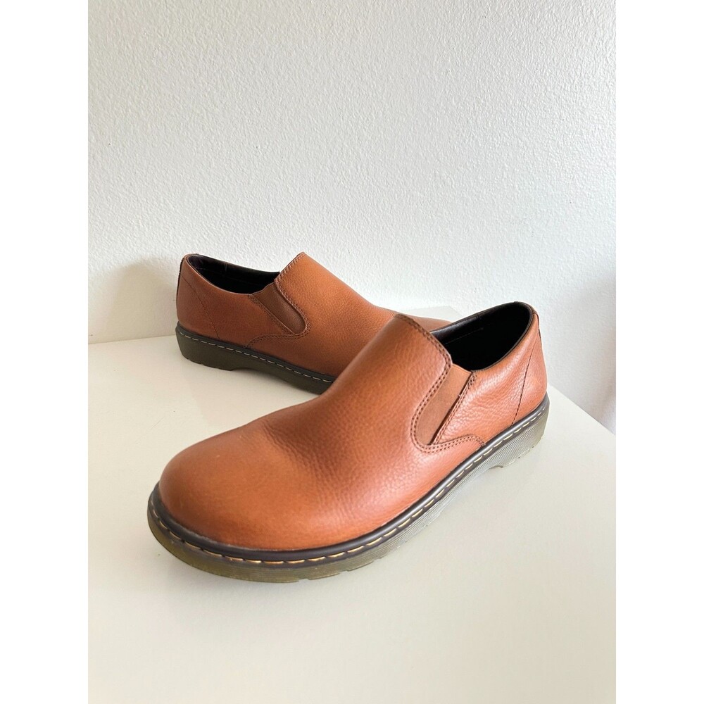 NEW Dr. Martens Ethan Leather Slip On Moc Toe Shoes Pebbled Leather Men's 13